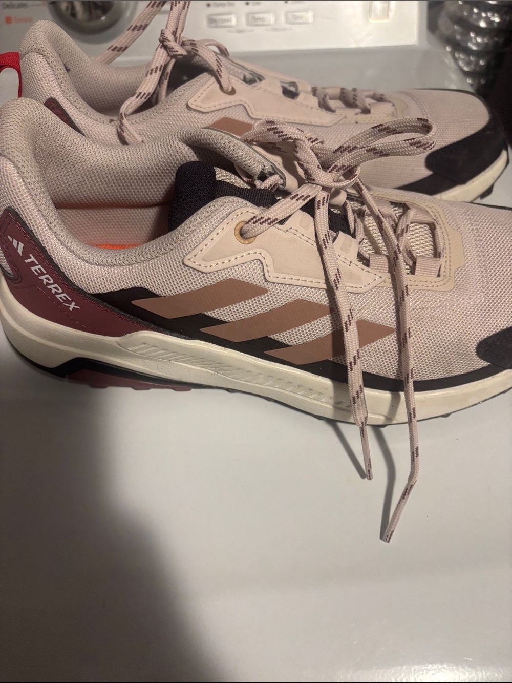 adidas Terrex Women's Trail Sneakers in Light Pink and Burgundy